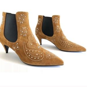 Saint Laurent Cat Chelsea Metal Studs YSL Bootie